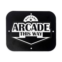 Metal Game Room Sign - Welcome, Arcade This Way